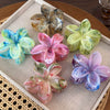 Plastic Women's Dopamine Sweet Flower Hair Claw Clip With Epoxy Treatment