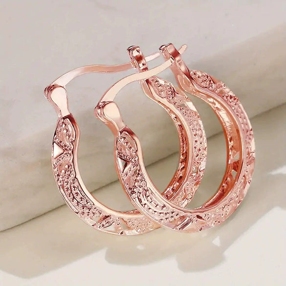 Plated Metal Geometric Flower Tassel Earrings Electroplated Ear Buckle Jewelry For Women Wholesale
