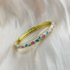 Plated Open Bracelet With Small Floral Design Modern Minimalist Fashion Jewelry For Daily Wear Wholesale Accessory