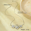 Pleated Flower Pendant Necklace Stainless Steel Electroplating For Women