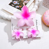 Plumeria Flower Hair Clip Set Women's Simple Style Painted Hair Accessories
