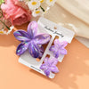 Plumeria Flower Hair Clip Set Women's Simple Style Painted Hair Accessories