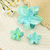 Plumeria Flower Hair Clip Set Women's Simple Style Painted Hair Accessories