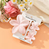 Plumeria Flower Hair Clip Set Women's Simple Style Painted Hair Accessories