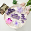 Plumeria Flower Hairpin Set Acrylic Baking Paint Female Headwear