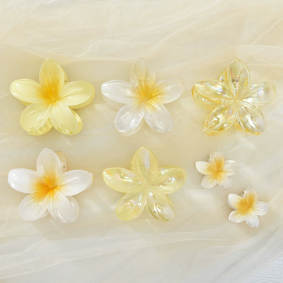 Plumeria Hair Clip Set Electroplated Women's Hair Accessories