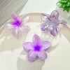 Plumeria Hair Clip Set Plastic Little Fresh Style Baking Paint Women's Hair Accessories