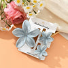 Plumeria Hairpin Set Women's Simple Style Baking Paint Ripple Flower Gripper Hair Accessories