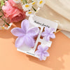 Plumeria Hairpin Set Women's Simple Style Baking Paint Ripple Flower Gripper Hair Accessories