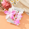 Plumeria Hairpin Set Women's Simple Style Baking Paint Ripple Flower Gripper Hair Accessories