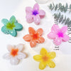 Plumeria Plastic Hair Clip For Women With Baking Paint In Vacation Style