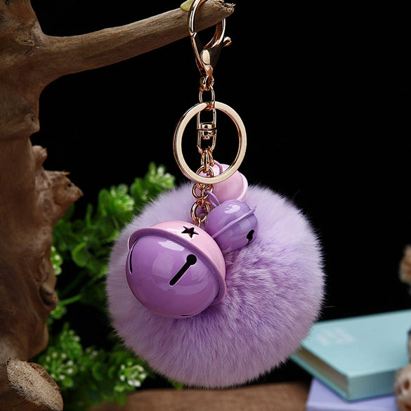 Plush Bell Car Keychain And Bag Pendant Cute And Creative