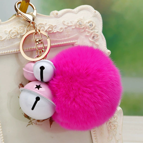 Plush Bell Car Keychain And Bag Pendant Cute And Creative