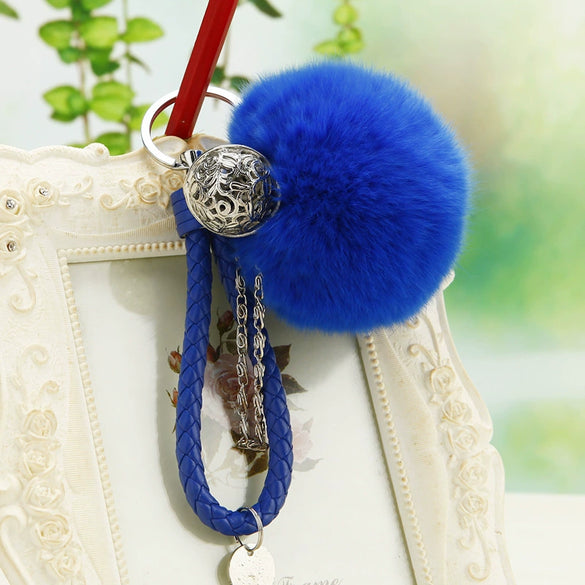 Plush Bell Car Keychain And Bag Pendant Cute And Creative