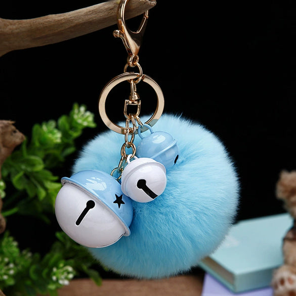 Plush Bell Car Keychain And Bag Pendant Cute And Creative