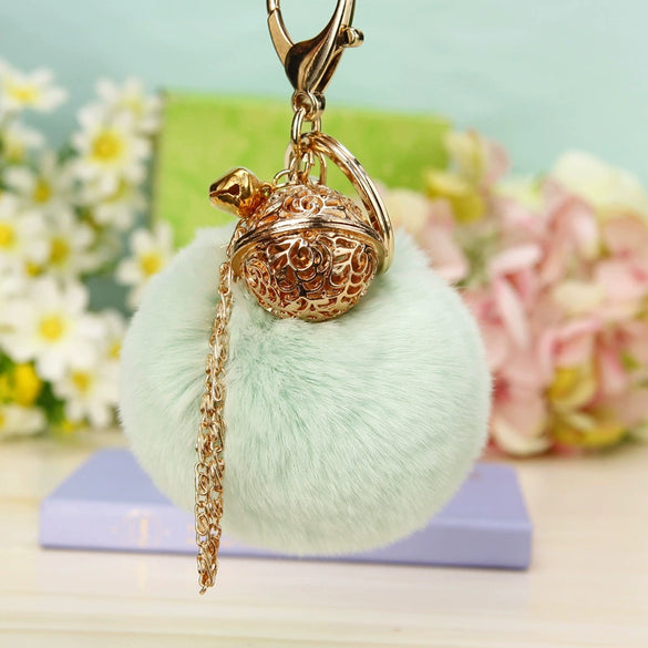 Plush Bell Car Keychain And Bag Pendant Cute And Creative