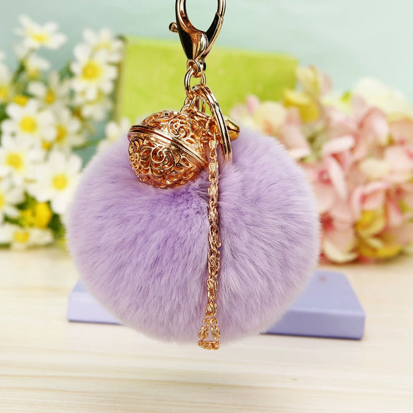 Plush Bell Car Keychain And Bag Pendant Cute And Creative