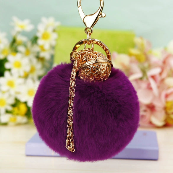 Plush Bell Car Keychain And Bag Pendant Cute And Creative