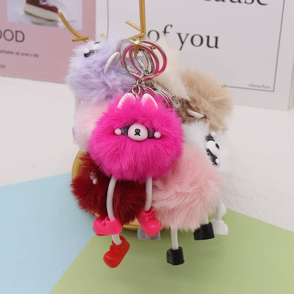 Plush Cartoon Keychain Bag Pendant Car Keychain