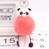 Plush Cute Panda Fur Ball Keychain Pendant For Women