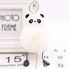 Plush Cute Panda Fur Ball Keychain Pendant For Women