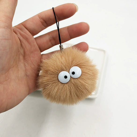 Plush Elf Coal Fur Ball Pendant For Bags Earphones Mobile Phones And Schoolbags