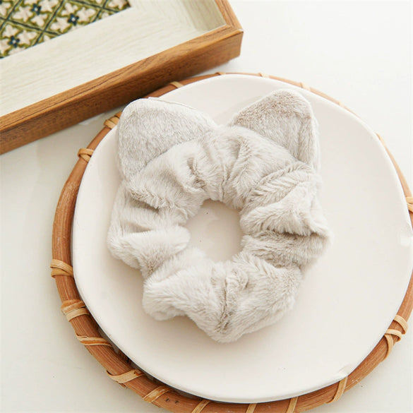 Plush Flannel Cat Ear Headband Simple High Elasticity Seiko Design