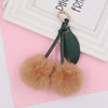 Plush Fruit Cherry Keychain Bag Pendant Car Key Pendant