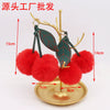 Plush Fruit Cherry Keychain Bag Pendant Car Key Pendant
