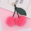 Plush Fruit Cherry Keychain Bag Pendant Car Key Pendant