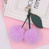 Plush Fruit Cherry Keychain For Women