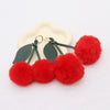Plush Fruit Cherry Keychain For Women