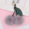 Plush Fruit Cherry Keychain For Women