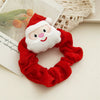 Plush Hair Ring Hair Accessories Handmade With Christmas Cartoon Head Pattern And Velvet Material