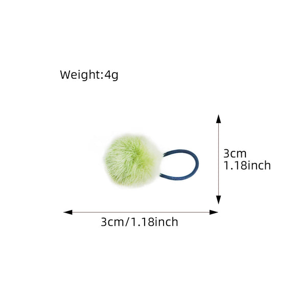 Plush Handmade Hair Ball Hair Rope High Elastic Hair Accessories