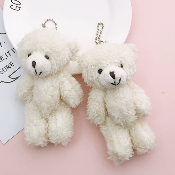 Plush Handmade Heart Bear Pendant Phone Case And Backpack Ornaments For Girls