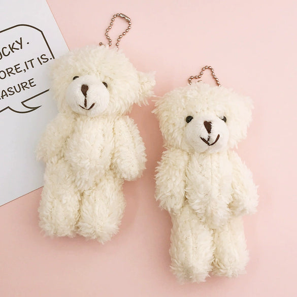 Plush Handmade Heart Bear Pendant Phone Case And Backpack Ornaments For Girls