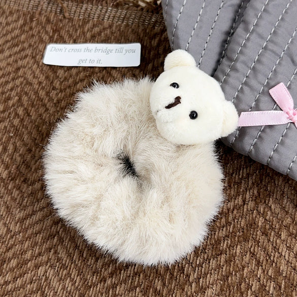 Plush Heart Hair Accessories Handmade For Girls