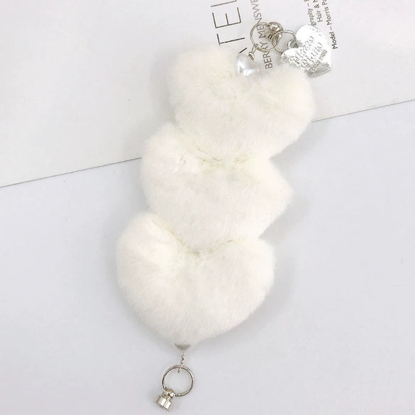 Plush Heart Handwoven Bracelet And Mobile Phone Case Chain Jewelry Accessories