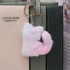 Plush Heart Keychain Pendant For Ladies With Butterfly Kitten Star Design