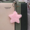 Plush Heart Keychain Pendant For Ladies With Butterfly Kitten Star Design
