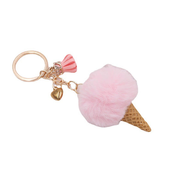 Plush Ice Cream Key Chain Bag Pendant Accessories