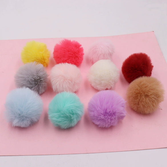 Plush Imitation Rex Rabbit Fur Ball Keychain Pendant Accessories