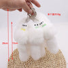 Plush Imitation Rex Rabbit Fur Yellow Duck And Fox Keychain Pendant