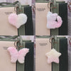 Plush Keychain Pendant With Love Cat And Fivepointed Star In Magic Color Series For Women