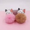 Plush Kitten Fur Ball Keychain Cartoon Cat Doll Pendant Luggage Ornament