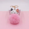 Plush Kitten Fur Ball Keychain Cartoon Cat Doll Pendant Luggage Ornament