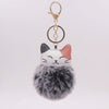 Plush Kitten Fur Ball Keychain Cartoon Cat Doll Pendant Luggage Ornament