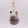 Plush Kitten Fur Ball Keychain Cartoon Cat Doll Pendant Luggage Ornament