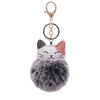Plush Kitten Fur Ball Keychain Cartoon Cat Doll Pendant Luggage Ornament